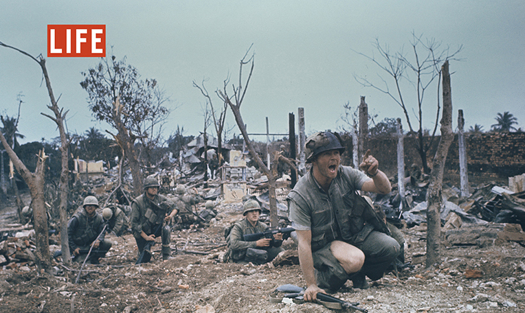 Marines charging at the Tet offensive